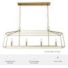 image:imageHunter  Fair Oaks 4Light Luxe Gold Extra Large Chandelier Dimmable Formal Style Linear Shaped for Bedrooms Kitchens Dining Living Rooms  13100Luxe Gold