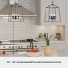 image:imageHunter  Fair Oaks 4Light Matte Black Medium Size Pendant Light Dimmable Formal Style Lantern Shaped for Bedrooms Kitchens Dining Living Rooms  13095Flat Matte Black