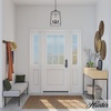 image:imageHunter  Fair Oaks 4Light Matte Black Medium Size Pendant Light Dimmable Formal Style Lantern Shaped for Bedrooms Kitchens Dining Living Rooms  13095Flat Matte Black