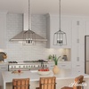 image:imageHunter  Fair Oaks 4Light Matte Black Medium Size Pendant Light Dimmable Formal Style Lantern Shaped for Bedrooms Kitchens Dining Living Rooms  13095Flat Matte Black
