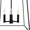 image:imageHunter  Fair Oaks 4Light Matte Black Medium Size Pendant Light Dimmable Formal Style Lantern Shaped for Bedrooms Kitchens Dining Living Rooms  13095Flat Matte Black