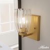 image:imageHunter  Rossmoor 1Light Luxe Gold Small Sconce Light Dimmable Formal Style for Bedrooms Kitchens Foyers Bathrooms  13196
