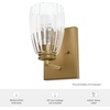 image:imageHunter  Rossmoor 1Light Luxe Gold Small Sconce Light Dimmable Formal Style for Bedrooms Kitchens Foyers Bathrooms  13196