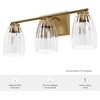 image:imageHunter  Rossmoor 3Light Luxe Gold Medium Size Vanity Light Dimmable Formal Style Bell Shaped for Bedrooms Kitchens Foyers Bathrooms  13204Luxe Gold