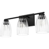 image:imageHunter  Rossmoor 3Light Luxe Gold Medium Size Vanity Light Dimmable Formal Style Bell Shaped for Bedrooms Kitchens Foyers Bathrooms  13204Matte Black