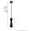 image:imageHunter  Zola 1Light Matte Black Mini Pendant Light Dimmable Formal Style Pharmacy Shaped for Bedrooms Kitchens Dining Living Rooms  19827