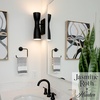 image:imageHunter  Zola 2Light Matte Black Small Sconce Light Dimmable Formal Style for Bedrooms Kitchens Foyers Bathrooms  19826