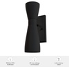 image:imageHunter  Zola 2Light Matte Black Small Sconce Light Dimmable Formal Style for Bedrooms Kitchens Foyers Bathrooms  19826
