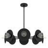 image:imageHunter  Fernando 8Light Matte Black Large Chandelier Dimmable Modern Style Candle Shaped for Bedrooms Kitchens Dining Living Rooms  13089