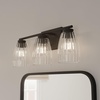 image:imageHunter  Rossmoor 3Light Luxe Gold Medium Size Vanity Light Dimmable Formal Style Bell Shaped for Bedrooms Kitchens Foyers Bathrooms  13204Matte Black