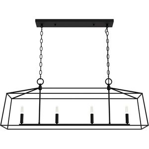 image:imageHunter  Fair Oaks 4Light Luxe Gold Extra Large Chandelier Dimmable Formal Style Linear Shaped for Bedrooms Kitchens Dining Living Rooms  13100Flat Matte Black