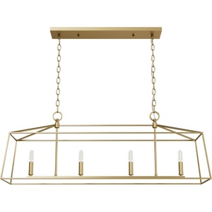 image:imageHunter  Fair Oaks 4Light Luxe Gold Extra Large Chandelier Dimmable Formal Style Linear Shaped for Bedrooms Kitchens Dining Living Rooms  13100Luxe Gold