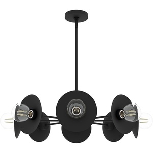 image:imageHunter  Fernando 8Light Matte Black Large Chandelier Dimmable Modern Style Candle Shaped for Bedrooms Kitchens Dining Living Rooms  13089