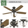 image:imageAmberlin Indoor Ceiling Fan with LED Light and Pull Chain Control