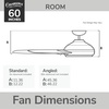 image:imageCasablanca 60 inch Outdoor or Indoor Ceiling Fan with LED Light and Remote Control  Modern Ceiling Fan Standard Mount 3 Blades For Patio Garage or Porch Quiet  Stingray 59144 GranitePorcelain White finish