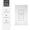 image:imageCasablanca Commodus Indoor Ceiling Fan 3 Blades 54 inch Fresh White  with LED Light Low Profile Flush Mount Wall Control For Bedroom Living Room Kitchen 59571Fresh White