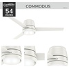 image:imageCasablanca Commodus Indoor Ceiling Fan 3 Blades 54 inch Fresh White  with LED Light Low Profile Flush Mount Wall Control For Bedroom Living Room Kitchen 59571Fresh White
