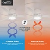 image:imageCasablanca Commodus Indoor Ceiling Fan 3 Blades 54 inch Fresh White  with LED Light Low Profile Flush Mount Wall Control For Bedroom Living Room Kitchen 59571Fresh White