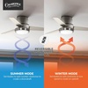 image:imageCasablanca Commodus Indoor Ceiling Fan 3 Blades 54 inch Fresh White  with LED Light Low Profile Flush Mount Wall Control For Bedroom Living Room Kitchen 59571Brushed Nickel