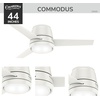 image:imageCasablanca Commodus Indoor Ceiling Fan 3 Blades 54 inch Fresh White  with LED Light Low Profile Flush Mount Wall Control For Bedroom Living Room Kitchen 59571Fresh White
