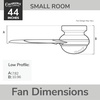 image:imageCasablanca Commodus Indoor Ceiling Fan 3 Blades 54 inch Fresh White  with LED Light Low Profile Flush Mount Wall Control For Bedroom Living Room Kitchen 59571Fresh White