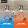 image:imageCasablanca Commodus Indoor Ceiling Fan 3 Blades 54 inch Fresh White  with LED Light Low Profile Flush Mount Wall Control For Bedroom Living Room Kitchen 59571Brushed Nickel