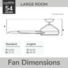image:imageCasablanca Fan 52 inch Ceiling Fan with Light and Remote Outdoor or Indoor White Ceiling Fan for Porch Living Room Office Kitchen Garage 5 Blades Renewed