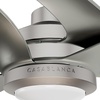 image:imageCasablanca Fan 60 inch Ceiling Fan with Light and Remote Outdoor or Indoor Brushed Nickel Ceiling Fan for Porch Living Room Office Kitchen Garage 3 Blades Renewed
