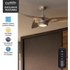 image:imageCasablanca Fan 60 inch Ceiling Fan with Light and Remote Outdoor or Indoor Brushed Nickel Ceiling Fan for Porch Living Room Office Kitchen Garage 3 Blades Renewed