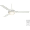 image:imageCasablanca Verse Outdoor or Indoor Ceiling Fan 44 inch Maiden Bronze  with LED Light and Remote Control Standard Mount 3 Blades For Living Room Patio Porch Garage 59154Snow White