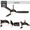 image:imageCasablanca Verse Outdoor or Indoor Ceiling Fan 44 inch Maiden Bronze  with LED Light and Remote Control Standard Mount 3 Blades For Living Room Patio Porch Garage 59154Maiden Bronze
