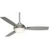 image:imageCasablanca Verse Outdoor or Indoor Ceiling Fan 44 inch Maiden Bronze  with LED Light and Remote Control Standard Mount 3 Blades For Living Room Patio Porch Garage 59154Brushed Nickel