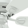 image:imageHinter Fan 48 Outdoor Hugger Ceiling Fan in White with 5 White Plastic Blades Renewed