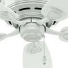 image:imageHinter Fan 48 Outdoor Hugger Ceiling Fan in White with 5 White Plastic Blades Renewed