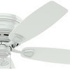 image:imageHinter Fan 48 Outdoor Hugger Ceiling Fan in White with 5 White Plastic Blades Renewed