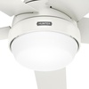 image:imageHunter  Aerodyne Indoor Ceiling Fan With Light Remote 60inch Fresh White Casualstyle 6speed DC Motor Energy Star WiFi Smarthome 52832 for living rooms bedrooms home offices kitchensFresh White