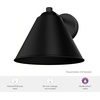 image:imageHunter  Aeronaut 1Light Matte Black Outdoor Wall Light Dimmable Modern Style Cone Shaped for Bedrooms Kitchens Dining Living Rooms  46030