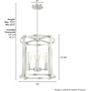 image:imageHunter  Astwood 4Light Brushed Nickel Medium Size Chandelier Dimmable Caged Style Drum Shaped for Bedrooms Kitchens Dining Living Rooms  19117Brushed Nickel