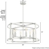 image:imageHunter  Astwood 4Light Brushed Nickel Medium Size Chandelier Dimmable Caged Style Drum Shaped for Bedrooms Kitchens Dining Living Rooms  19117Brushed Nickel