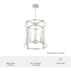 image:imageHunter  Astwood 4Light Brushed Nickel Medium Size Chandelier Dimmable Caged Style Drum Shaped for Bedrooms Kitchens Dining Living Rooms  19117Brushed Nickel