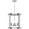 image:imageHunter  Astwood 4Light Matte Black Medium Size Chandelier Dimmable Caged Style Drum Shaped for Bedrooms Kitchens Dining Living Rooms  19003Polished Nickel