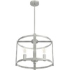 image:imageHunter  Astwood 4light Brushed Nickel Medium Size Chandelier Dimmable Caged Style Drum Shaped for Bedrooms Kitchens Dining Living Rooms  19134Brushed Nickel