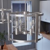 image:imageHunter  Astwood 4light Brushed Nickel Medium Size Chandelier Dimmable Caged Style Drum Shaped for Bedrooms Kitchens Dining Living Rooms  19134Brushed Nickel