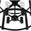image:imageHunter  Astwood 4light Brushed Nickel Medium Size Chandelier Dimmable Caged Style Drum Shaped for Bedrooms Kitchens Dining Living Rooms  19134Matte Black