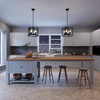 image:imageHunter  Astwood 4light Brushed Nickel Medium Size Chandelier Dimmable Caged Style Drum Shaped for Bedrooms Kitchens Dining Living Rooms  19134Matte Black