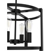 image:imageHunter  Astwood 4light Brushed Nickel Medium Size Chandelier Dimmable Caged Style Drum Shaped for Bedrooms Kitchens Dining Living Rooms  19134Matte Black