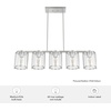 image:imageHunter  Astwood 5light Brushed Nickel Large Chandelier Dimmable Caged Style Linear Shaped for Bedrooms Kitchens Dining Living Rooms  48012