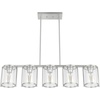 image:imageHunter  Astwood 5light Brushed Nickel Large Chandelier Dimmable Caged Style Linear Shaped for Bedrooms Kitchens Dining Living Rooms  48012