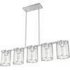 image:imageHunter  Astwood 5light Brushed Nickel Large Chandelier Dimmable Caged Style Linear Shaped for Bedrooms Kitchens Dining Living Rooms  48012