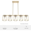 image:imageHunter  Astwood 5light Matte Black Large Chandelier Dimmable Caged Style Linear Shaped for Bedrooms Kitchens Dining Living Rooms  48013Alturas Gold
